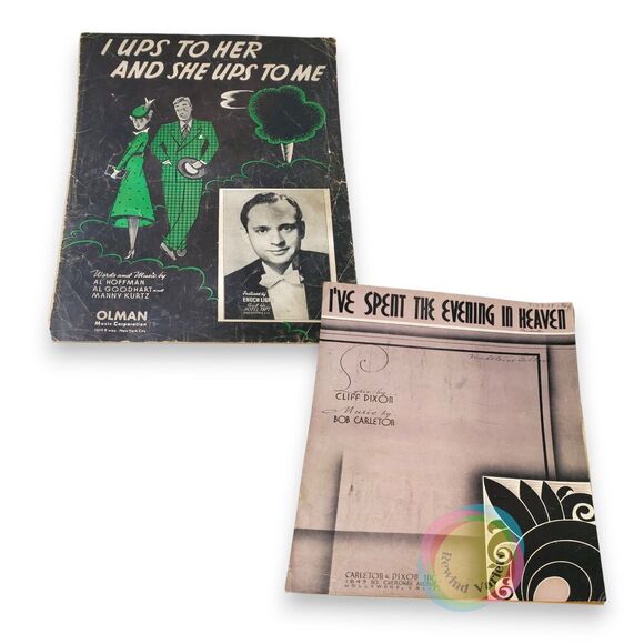 Lot of 2 Vintage 1938 Art Deco Sheet Music Enoch Light Big Band Era Fox Trot - Picture 1 of 16